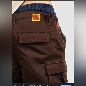 Empyre Loose Fit Brown Cargo Pants - 28
